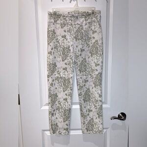 Carolina Belle Montreal Floral Ankle Pant Stretch Size 6